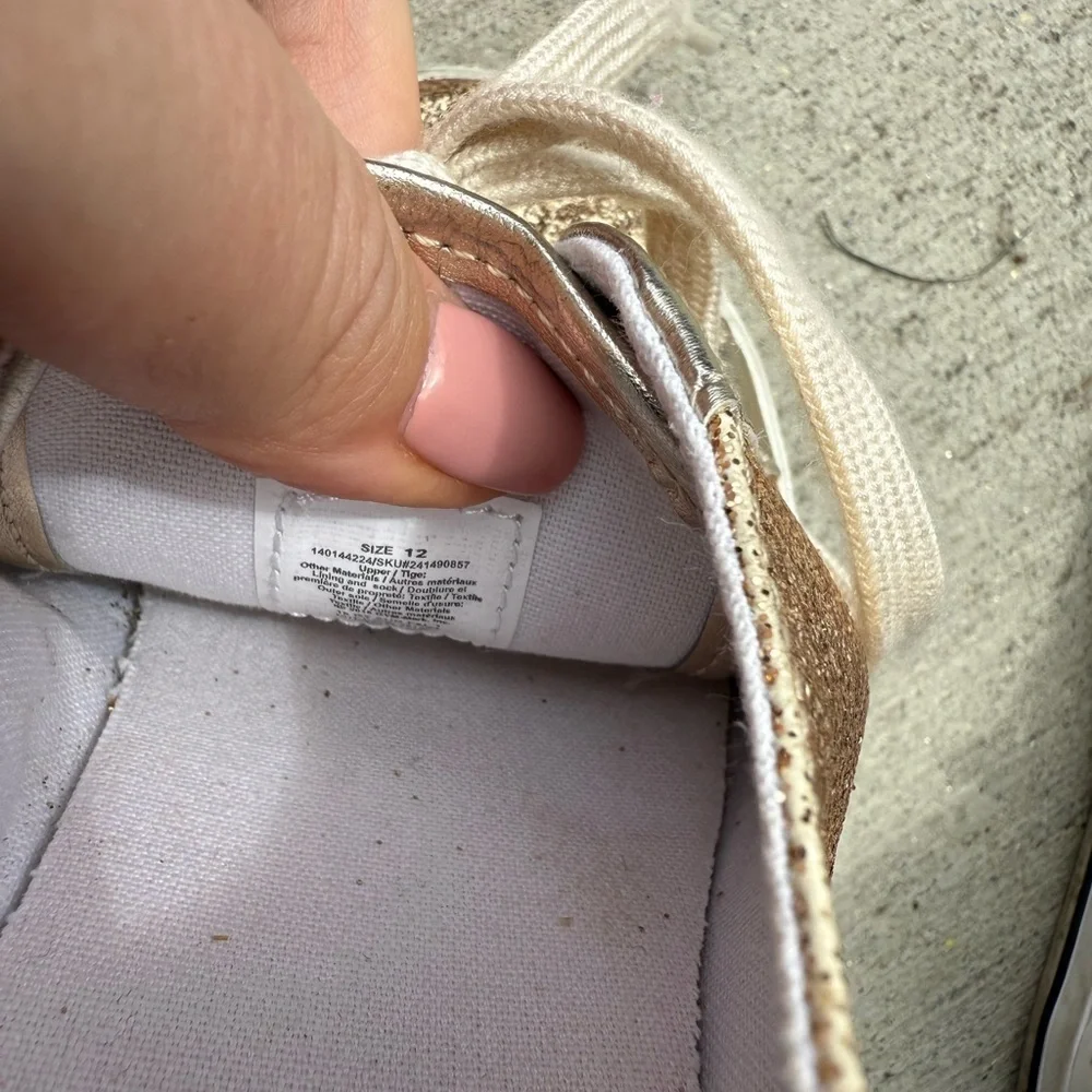 Gymboree Gold Sparkle Sneakers with White Accents